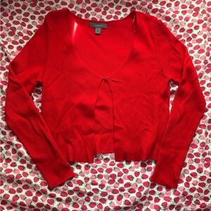 Primark Red Ribbed Crewneck Top